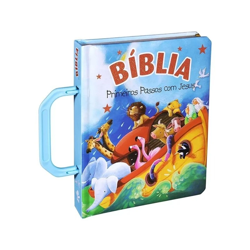 Bíblia Primeiros Passos com Jesus Alça Azul