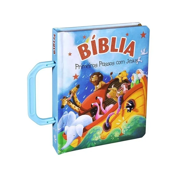 Bíblia Primeiros Passos com Jesus Alça Azul