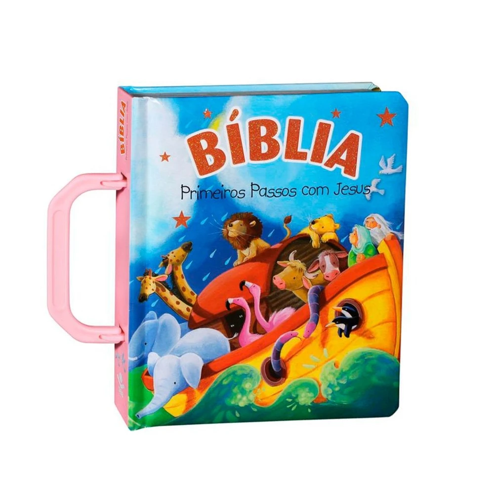 Bíblia Primeiros Passos com Jesus Alça Rosa