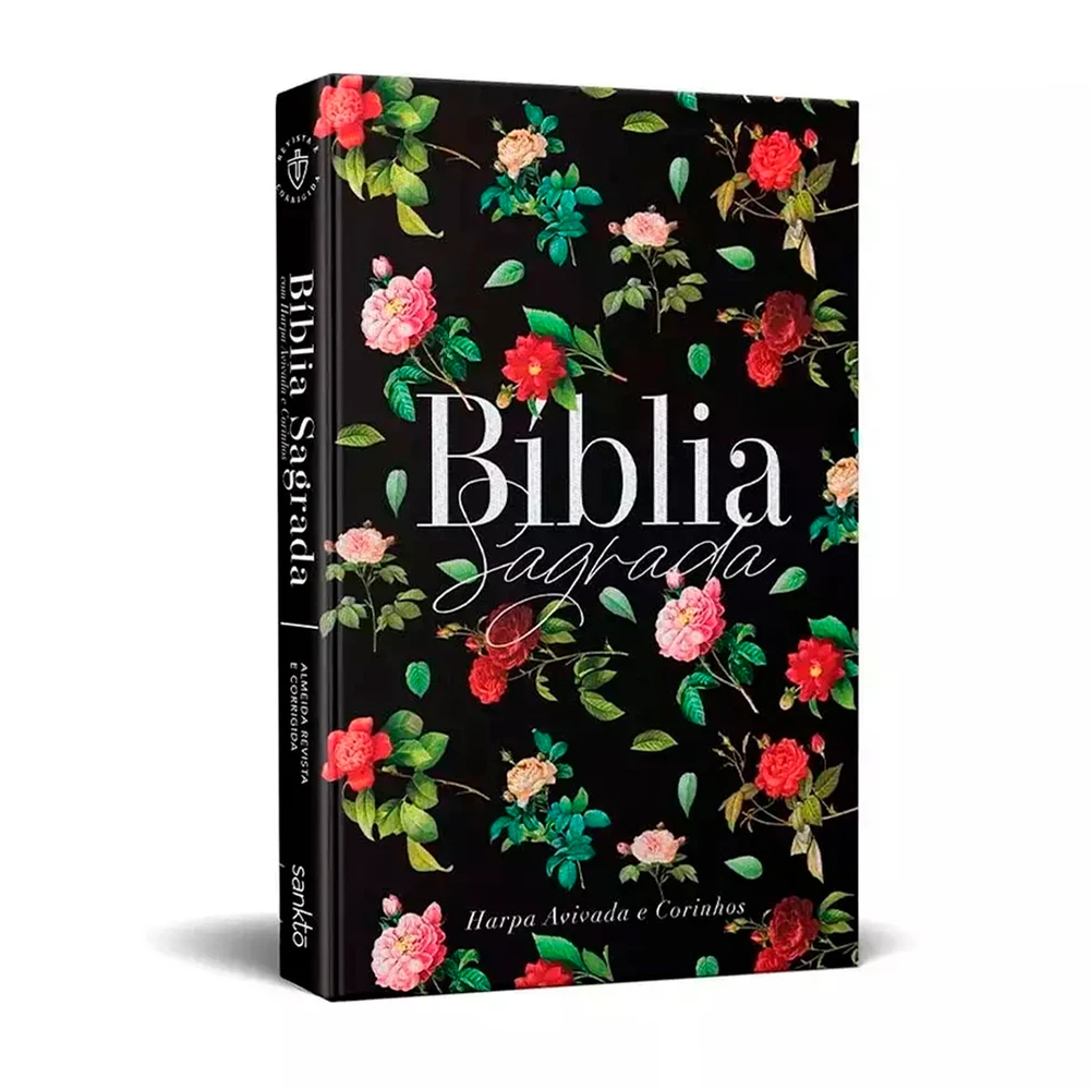 Bíblia Sagrada ARC Letra Normal - Rosas Preta