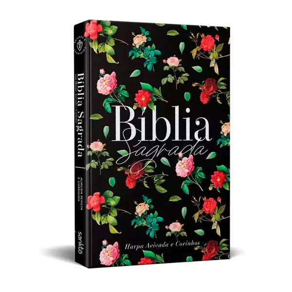 Bíblia Sagrada ARC Letra Normal - Rosas Preta