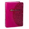 Bíblia Sagrada Letra Grande - Rosa Pink Folhas