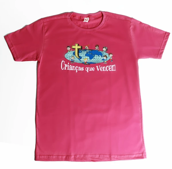 CAMISETA CRIANCAS QUE VENCEM ROSA MINIE 6