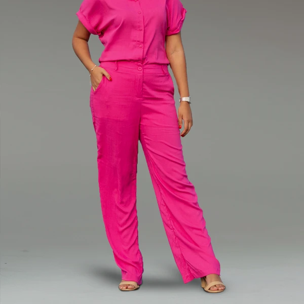 Calça Pantalona Rosa GG