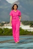 Calça Pantalona Rosa GG