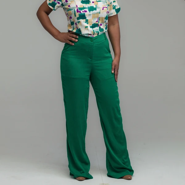 Calça Pantalona Verde