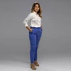 Calça de Alfaiataria com Vinco Comfort Azul G