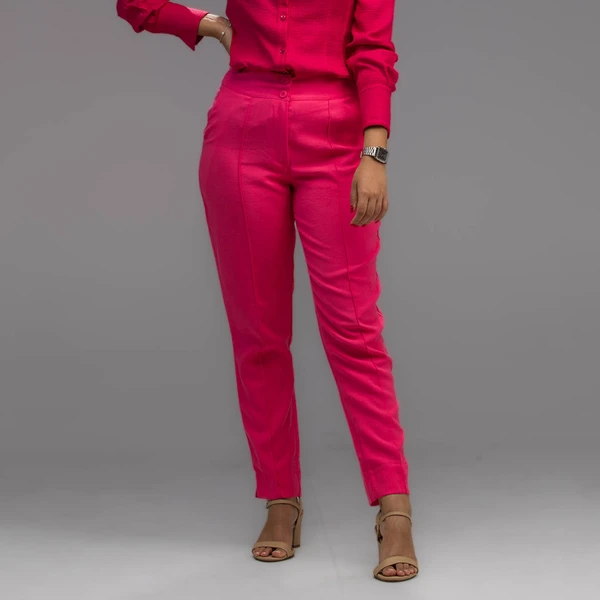 Calça de Alfaiataria com Vinco Comfort Rosa G