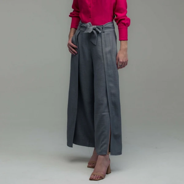 Calça pantacourt envelope CINZA