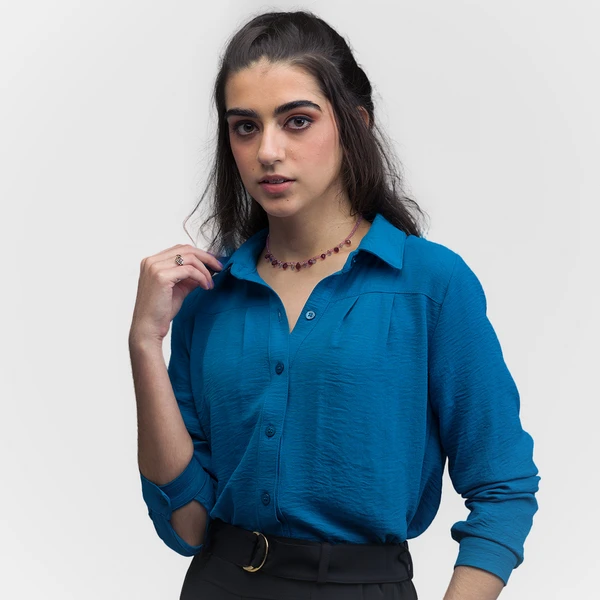 Camisa Airflow Azul Petróleo