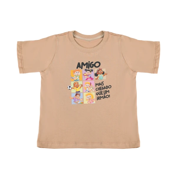 Camisa Turminha da Graça – Amigo, Bege