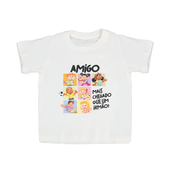 Camisa Turminha da Graça – Amigo, Creme
