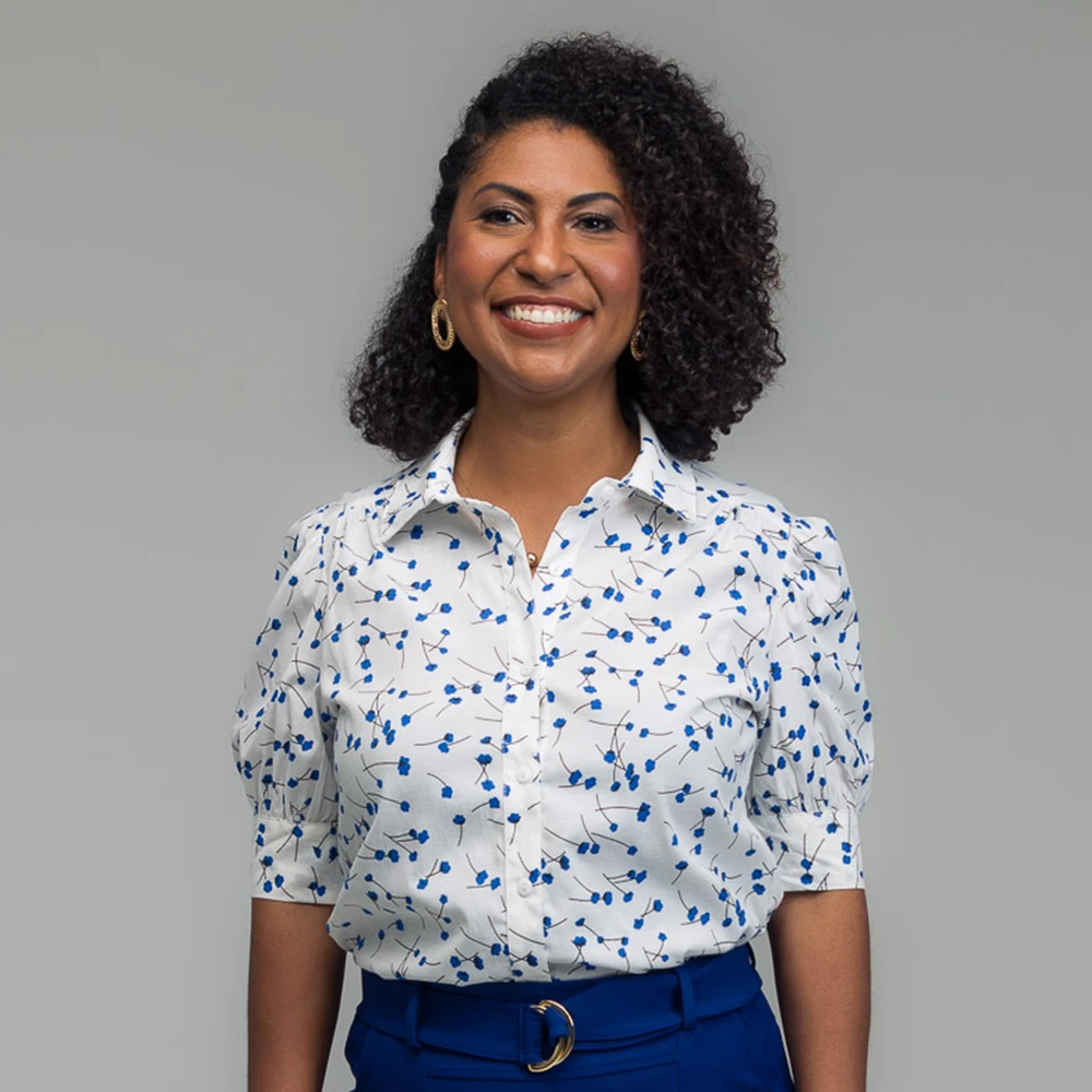 Camisa floral azul