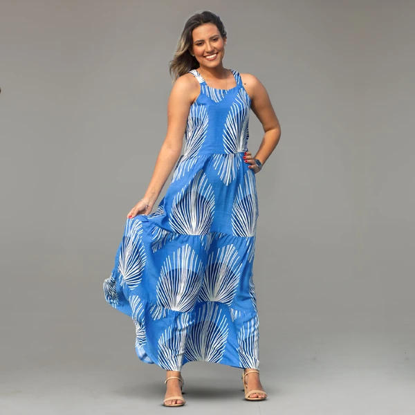 Vestido Longo Deia Azul G