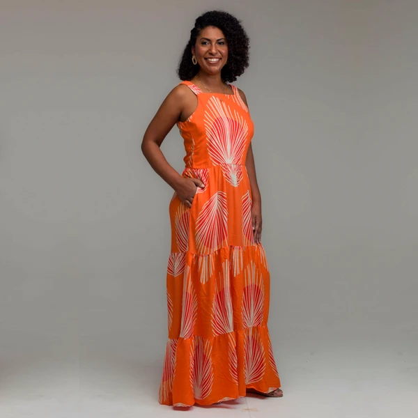 Vestido Longo Deia Coral